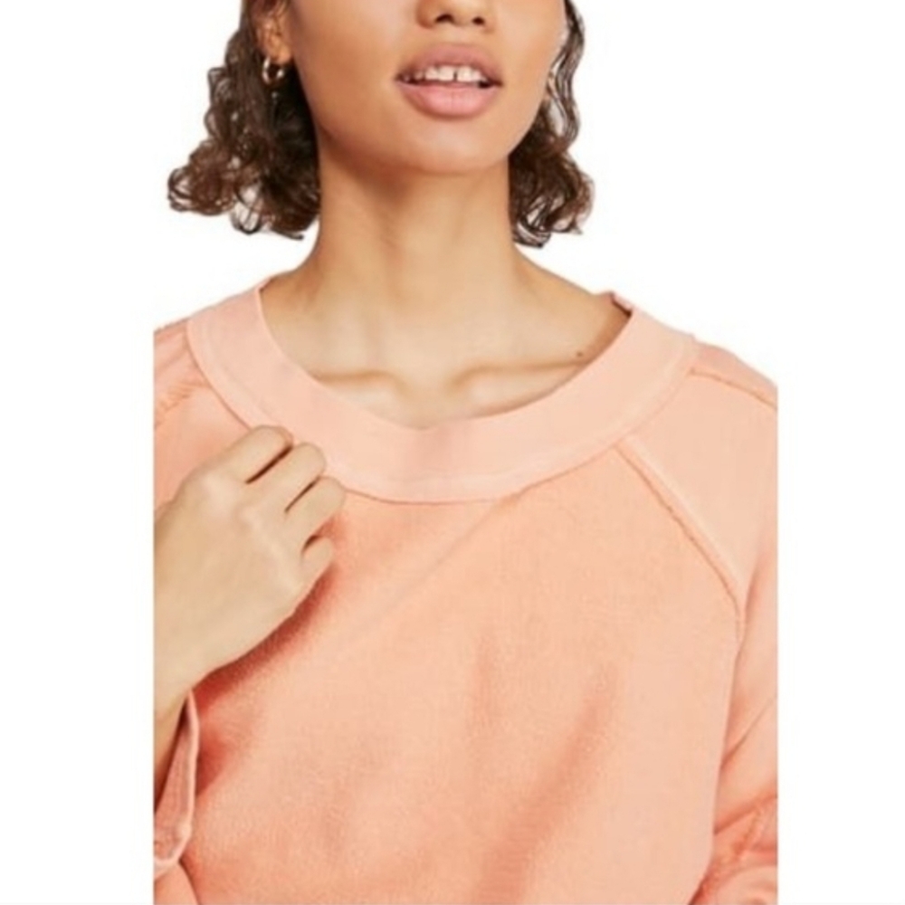 Free People Gold Duster Pullover Oversize Slouchy Asymmetric S Bermuda Sands NWT - Picture 2 of 14